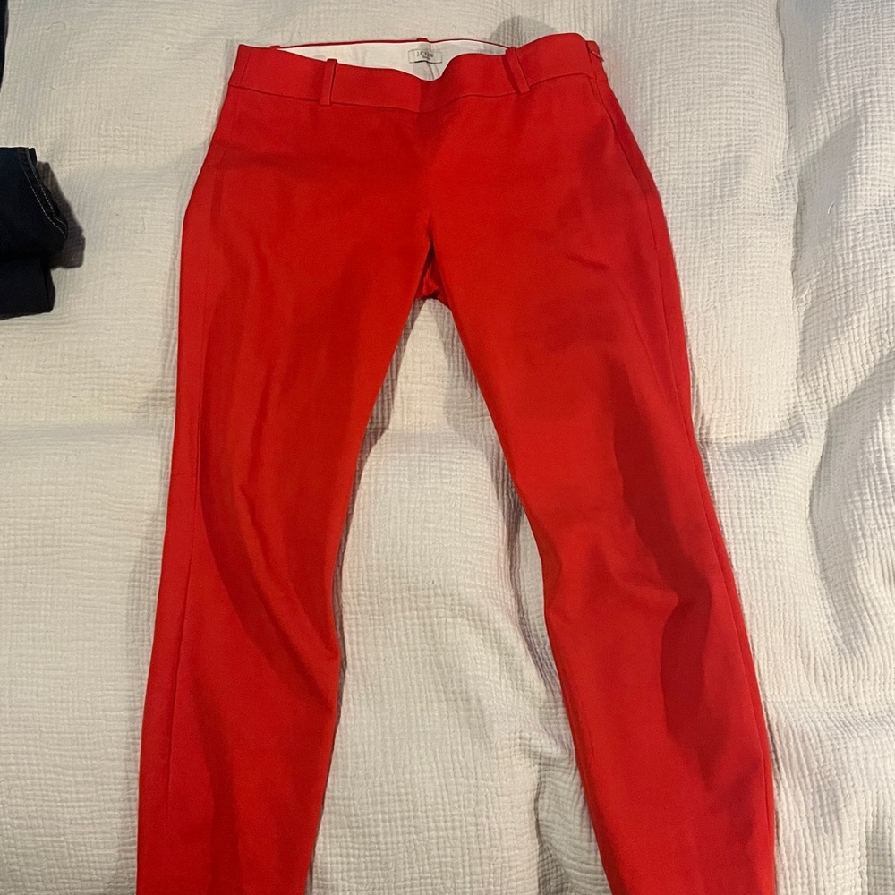 JCrew MINNIE red stretch capri trousers